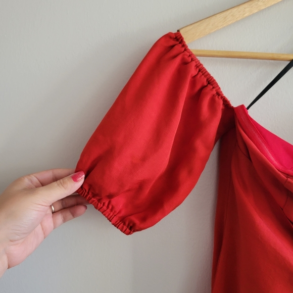 LPA | Red Off Shoulder Mini Dress - Picture 8 of 13